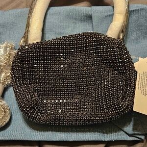 Elegant Black Crystal Embellished Women's Bag